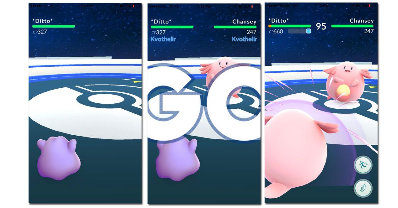 pantallas pokémon GO Ditto