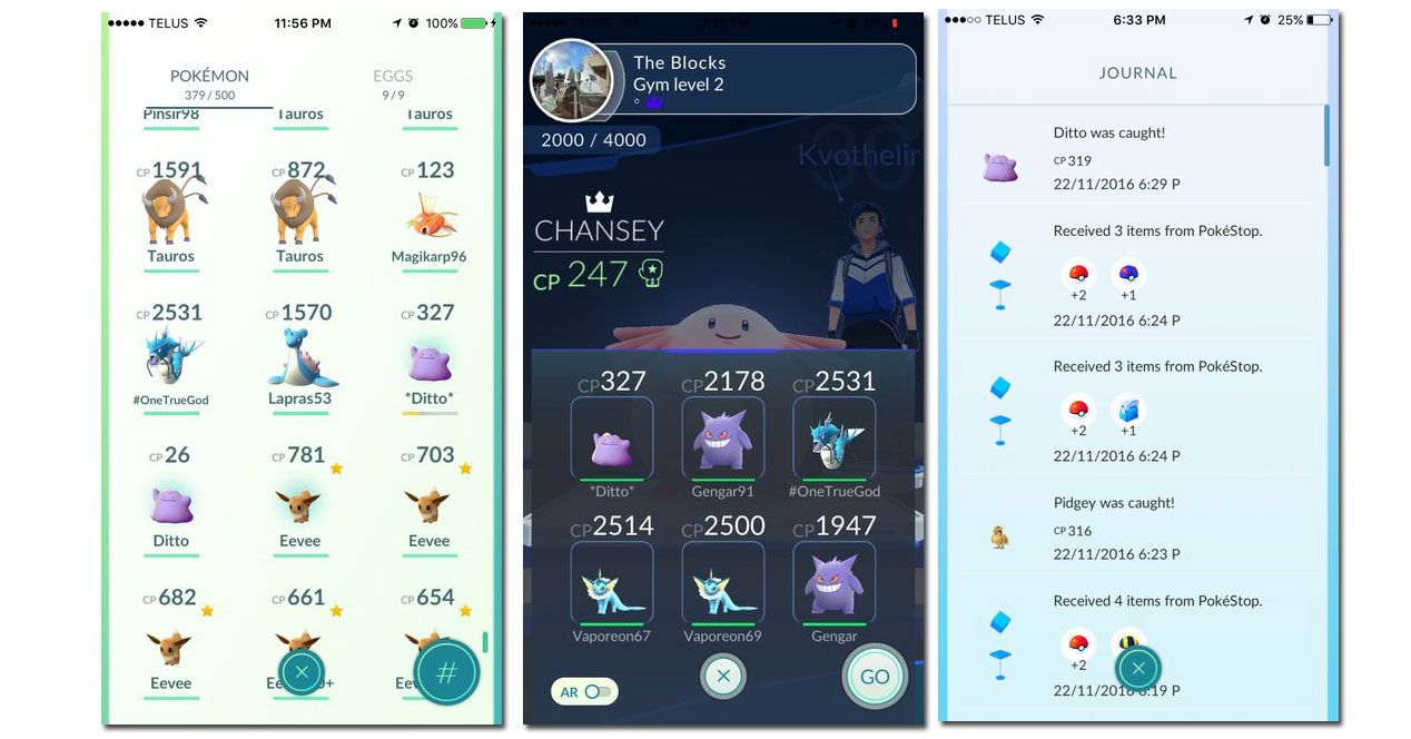 pantallas pokémon GO Ditto