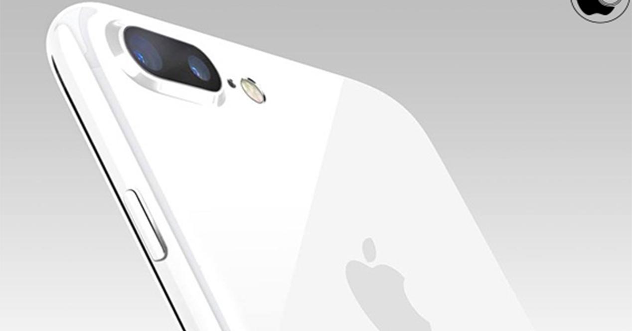 iPhone 7 con carcasa de color blanco brillante