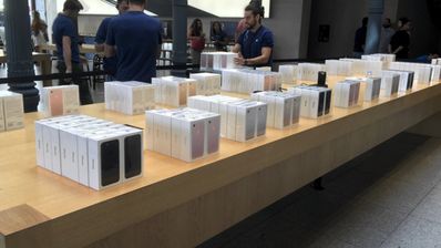 iPhone 7 en una tienda de Apple