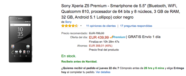 Sony Xperia Z5 Premium en oferta
