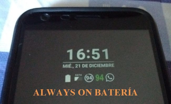 ALWAYS ON DEL LG G5 BATERÍA