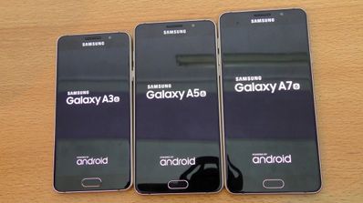 tres moviles de la serie galaxy a de 2016