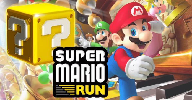 super mario run bloque y logo