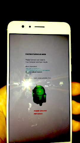fastboot del Honor 8