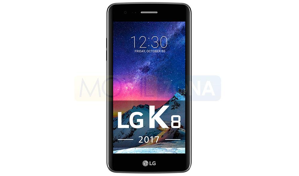 LG K8 negro frontal