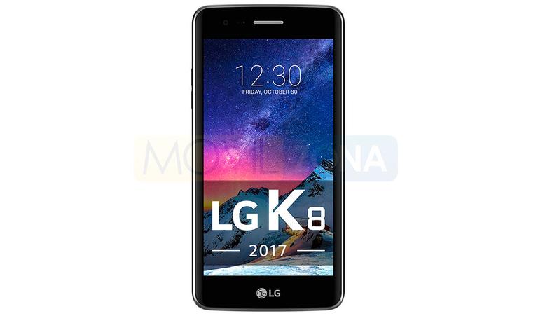 LG K8 negro frontal