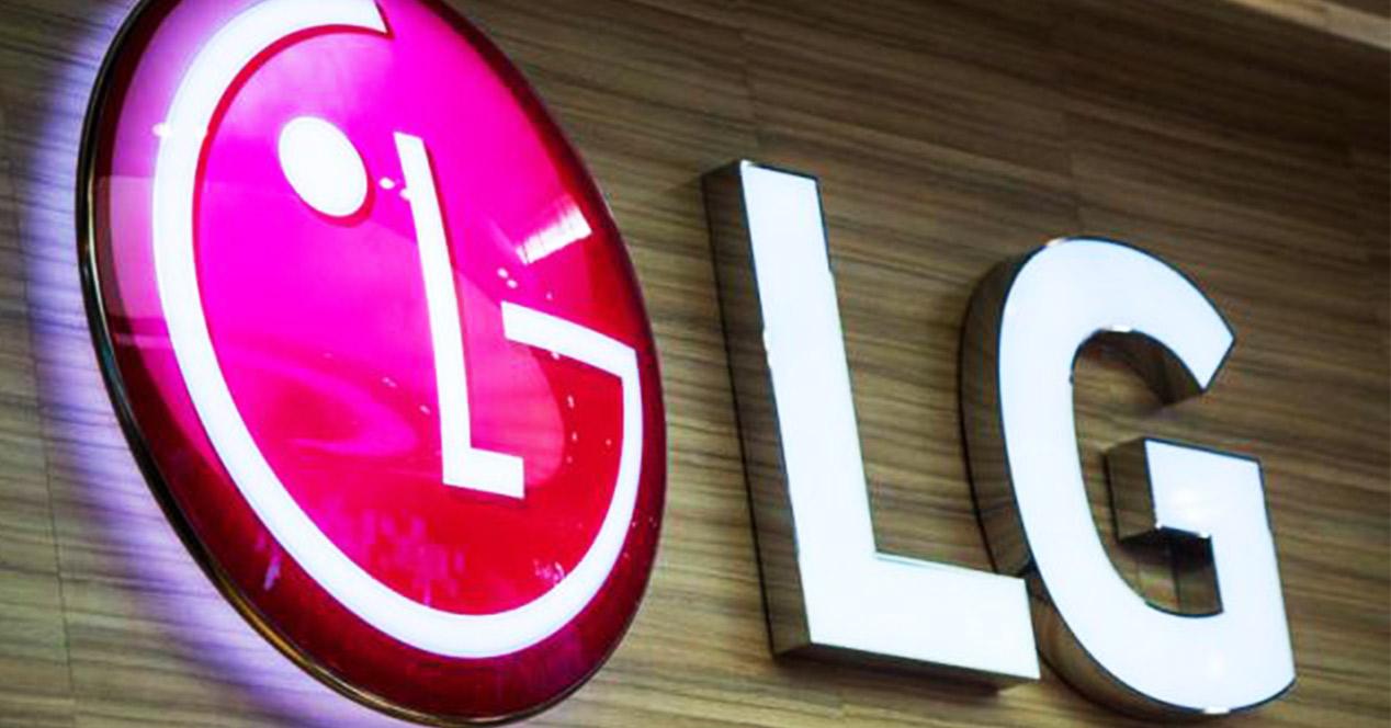 Logotipo de LG iluminado