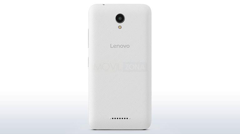 Lenovo A Plus blanco detalle de la cámara digital