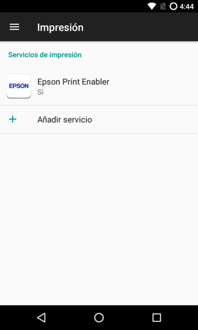 Modulo de impresora para Android instalado