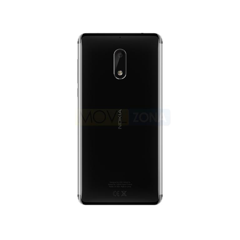 Nokia 6 negro detalle de la cámara