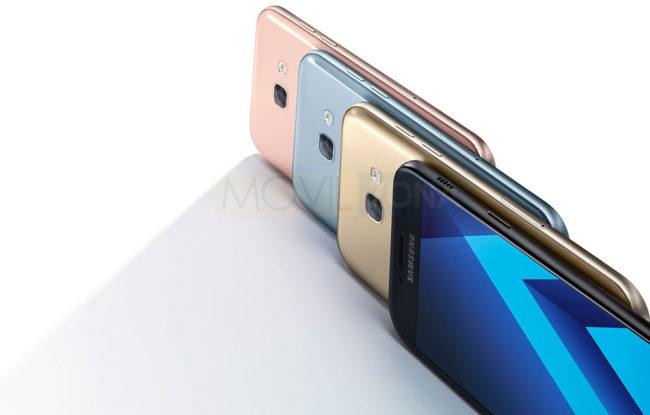 Samsung Galaxy A5 2017 negro, dorado, azul y rosa