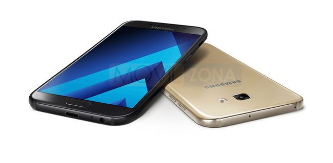 Samsung Galaxy A7 2017 dorado y negro