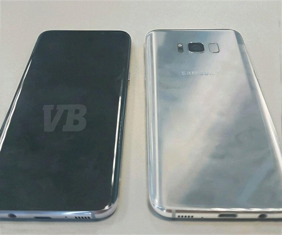 foto real con el diseño del Samsung Galaxy S8
