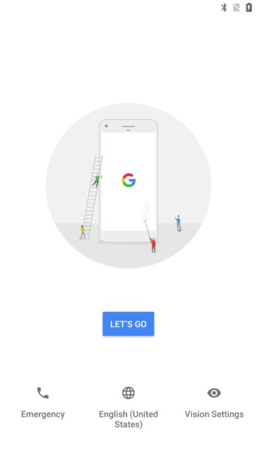 Inicio del Google Pixel XL
