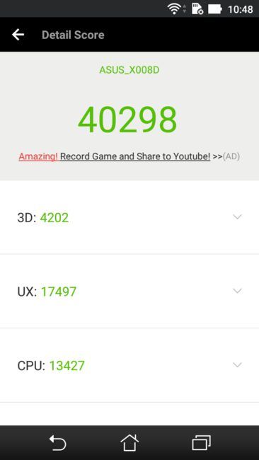 Resultado en AnTuTu del ASUS Zenfone 3 Max