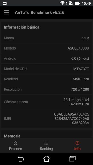 Datos en AnTuTu del ASUS Zenfone 3 Max