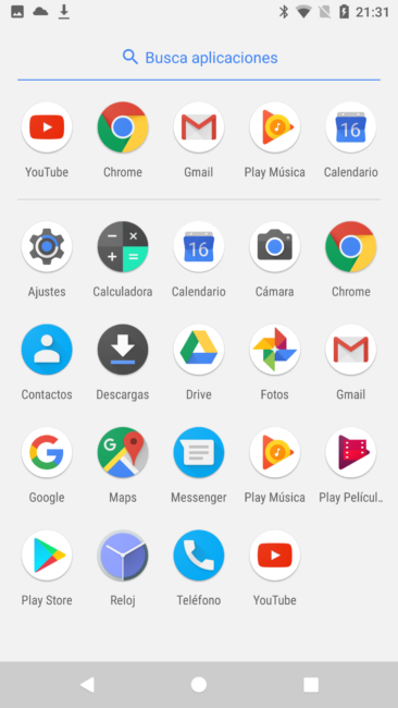 Aplicaicones del Google Pixel XL