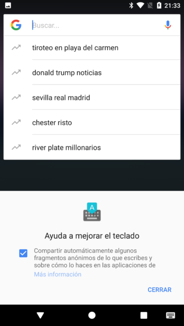 Opciones del Google Pixel XL