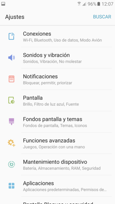 Ajueste del Samsung Galaxy A5 2017