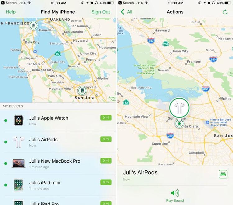 iOS 10.3 Beta con Find My AirPods