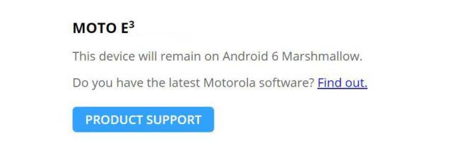 Android 7 para el Moto E3
