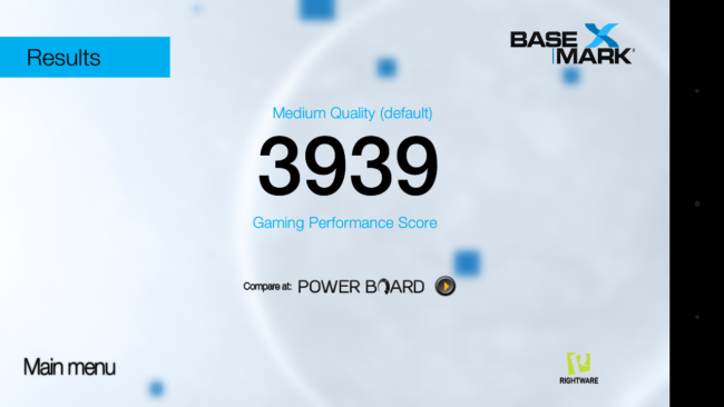 Resultado basemark del Moto E3