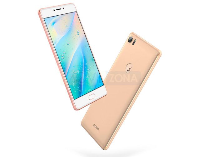 Gionee S8 blando y dorado