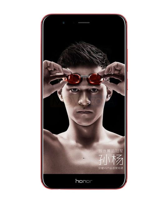 Honor V9 negro con nadador en la pantalla
