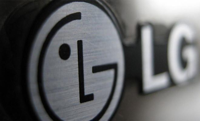 Logo de LG en color gris
