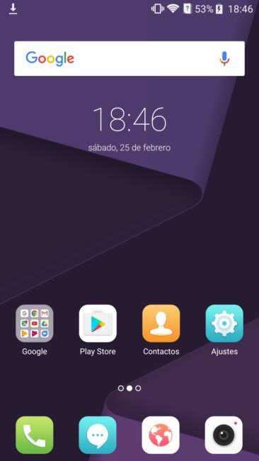 Escritorio del ZTE Blade V8