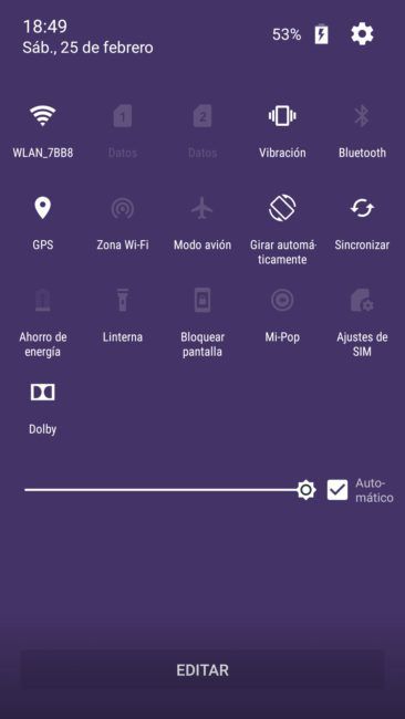 Accesoso rápidos del ZTE Blade V8
