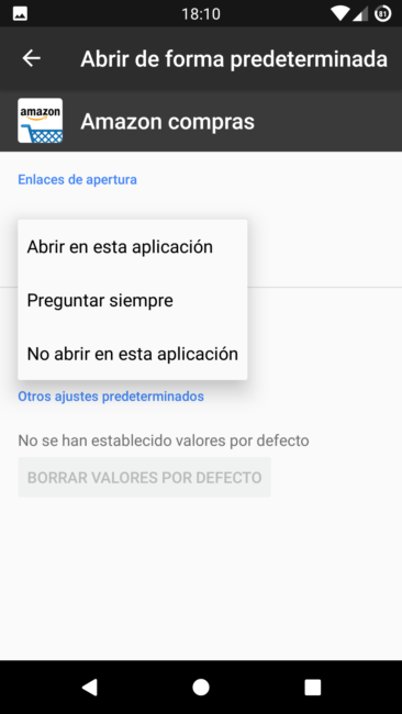 Abrir con App Amazon Android 7 Nougat