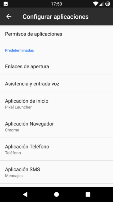 Configurar aplicaciones Android 7 Nougat