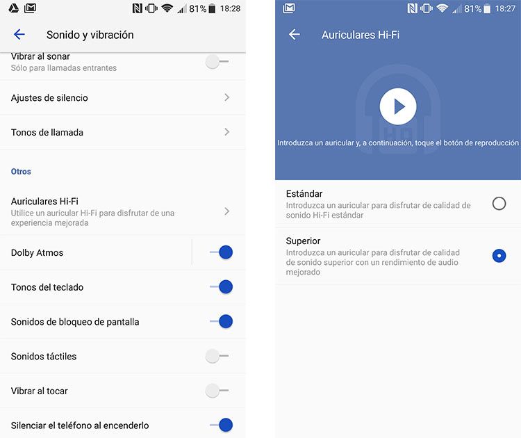 Sonido Dolby Atmos del ZTE Axon 7