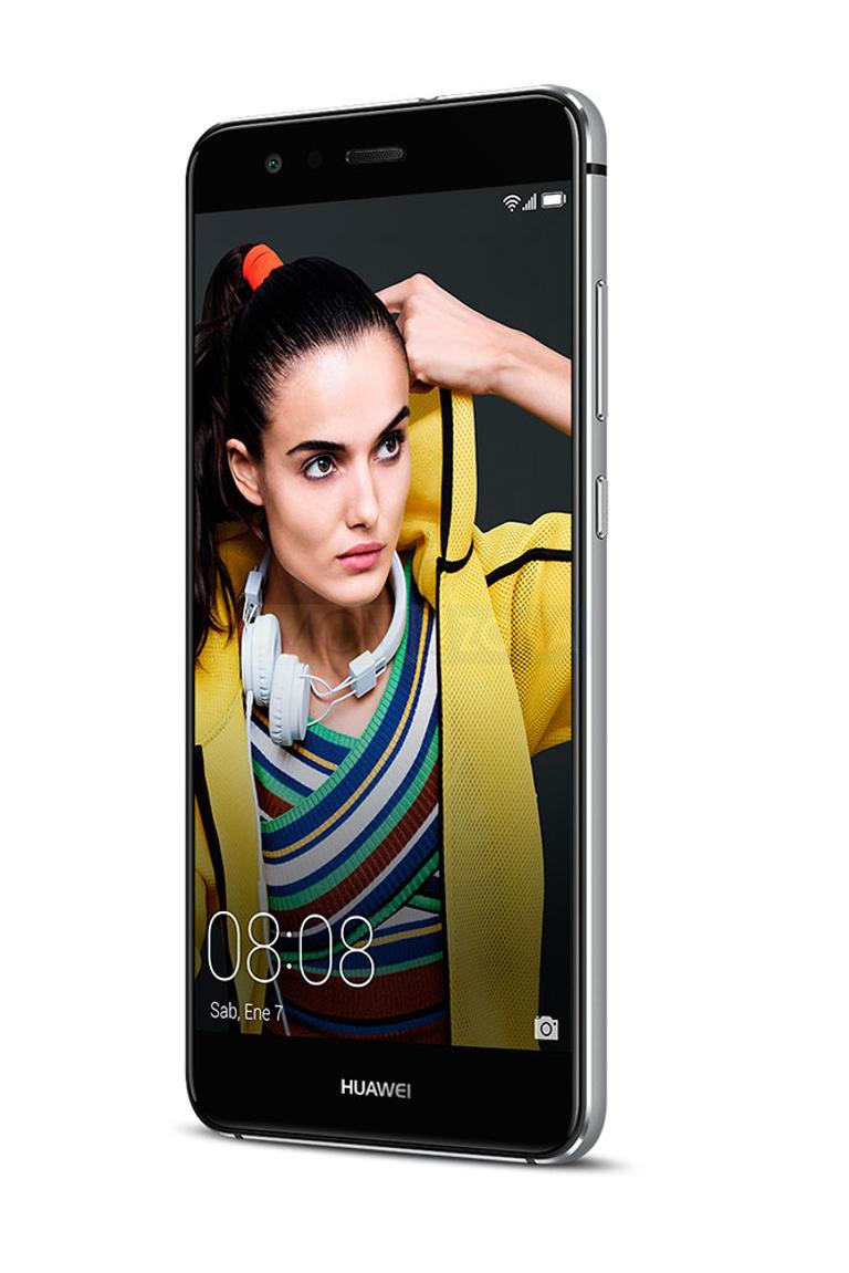 Huawei P10 Lite negro con chica en pantalla
