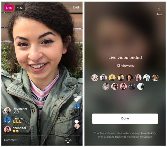 Nueva función para guardar los vídeos en directo de Instagram