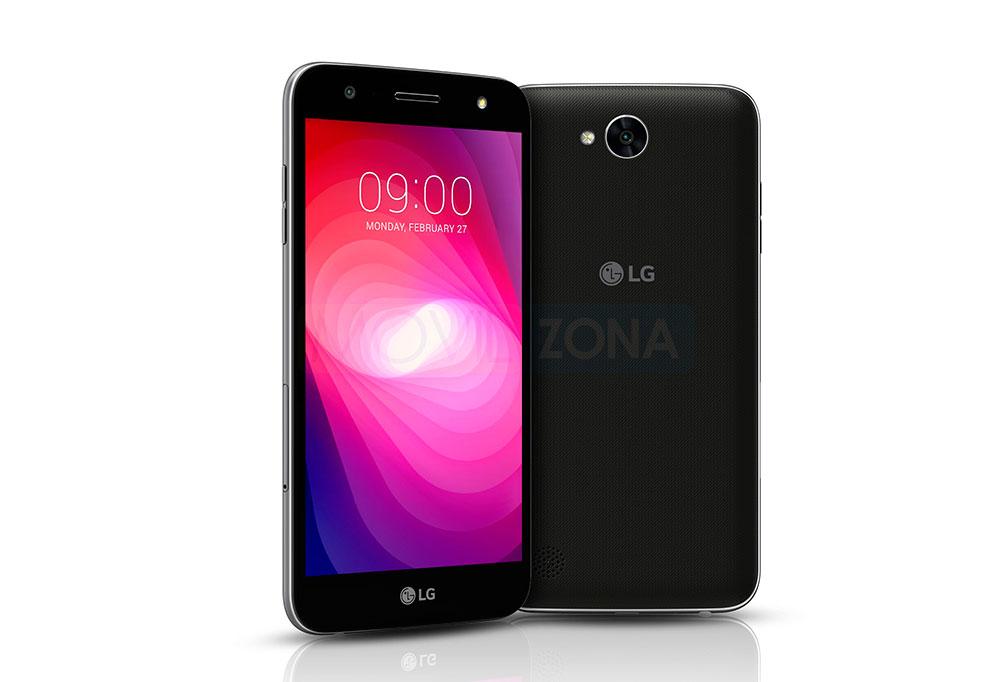 LG X Power2 negro vista delantera y trasera