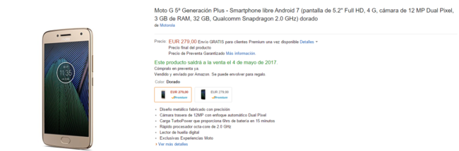 comprar el Moto G5 Plus