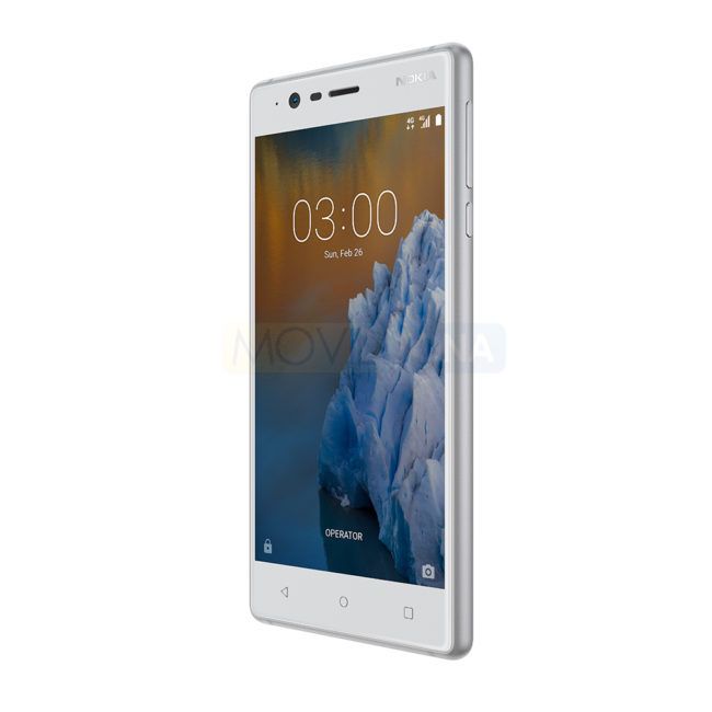 Nokia 3 blanco vista lateral