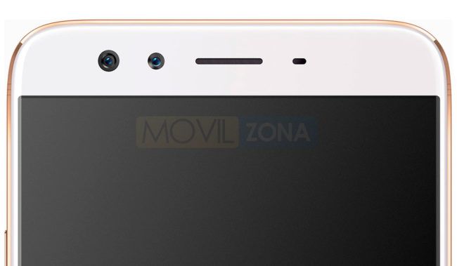 Oppo F3 Plus blanco detalle de cámara frontal