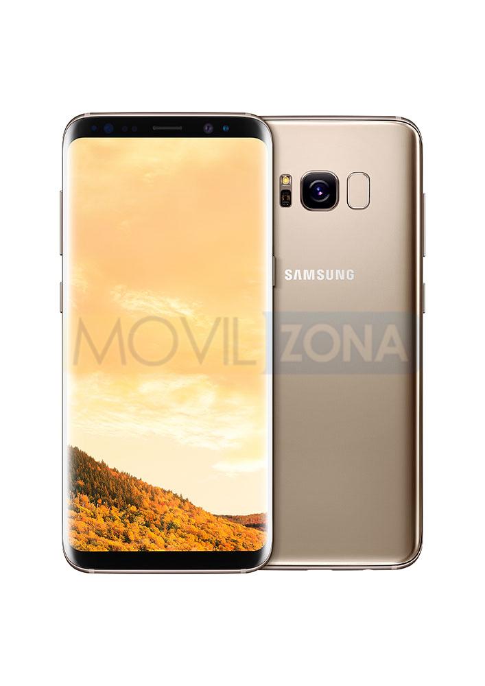 Samsung Galaxy S8 dorado vista delantera y trasera