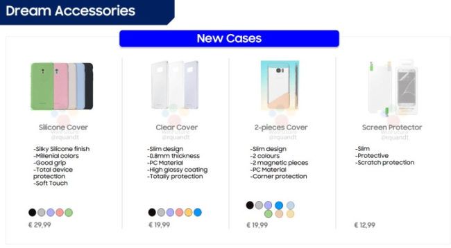 accesorios del Samsung Galaxy S8