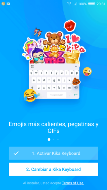 Teclado Kika del Nubia Z11 miniS