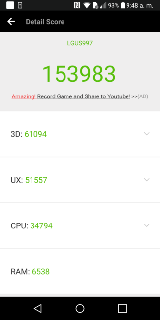 Resultado AnTuTu LG G6