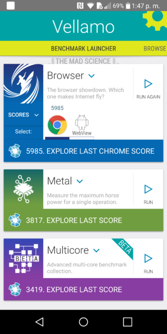 Resultado Vellamoc on el LG G6