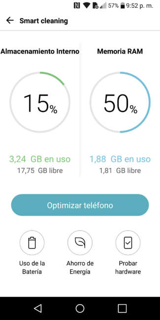 Aplicación del LG G6