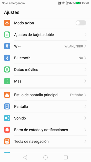 Ajustes del Huawei P10