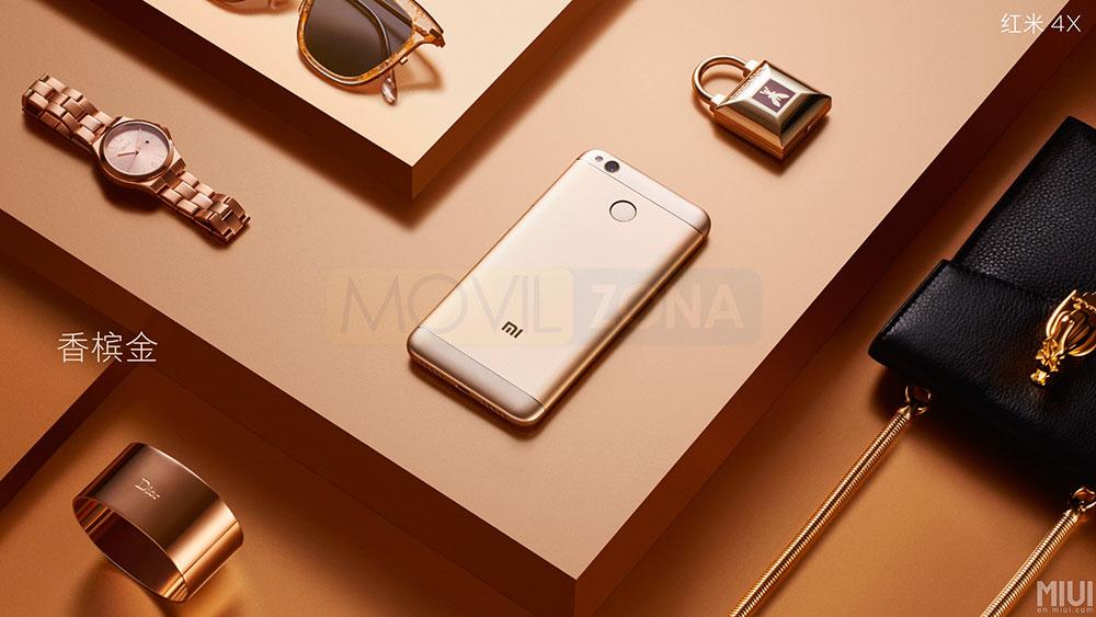 Xiaomi Redmi 4X dorado