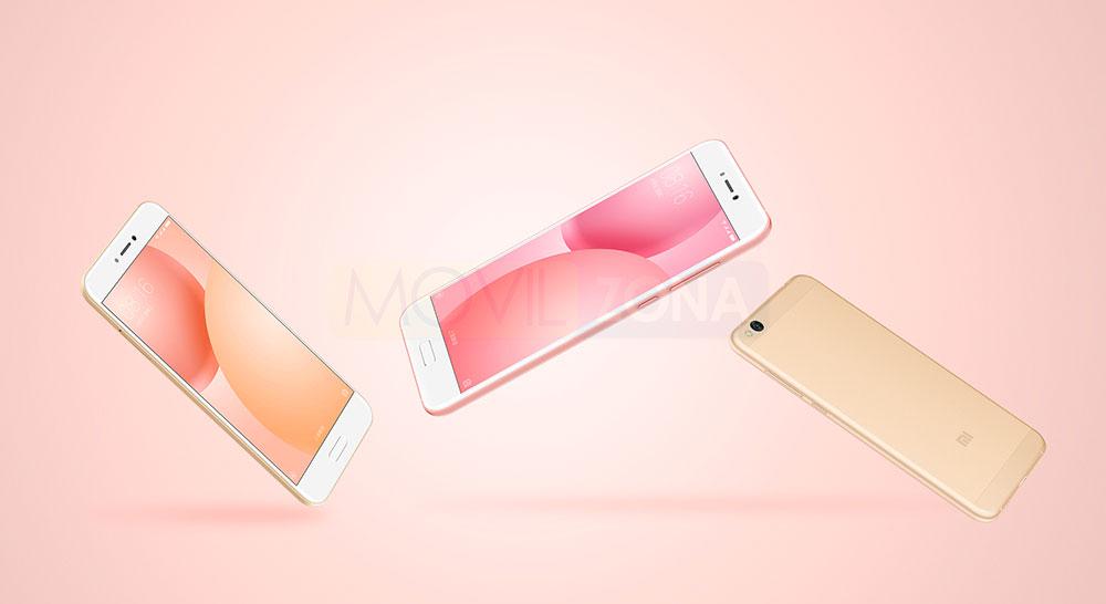 Xiaomi Mi5c blanco, dorado y rosa